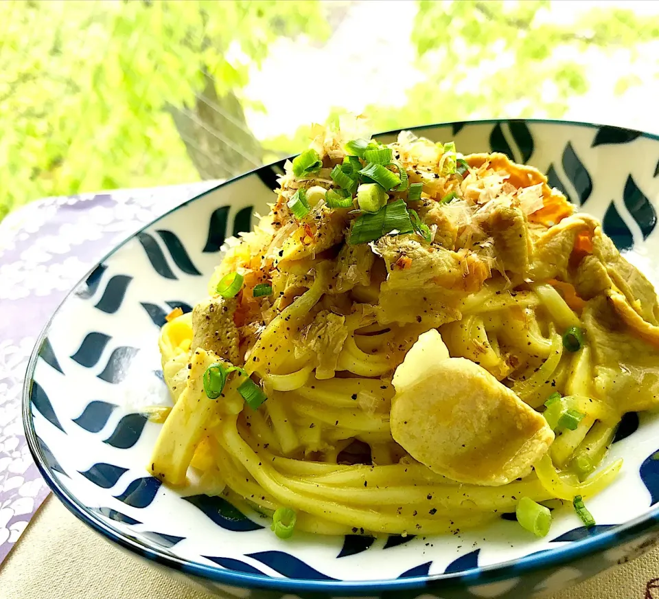 昼ごはん  汁なしカレーうどん|砂雪さん