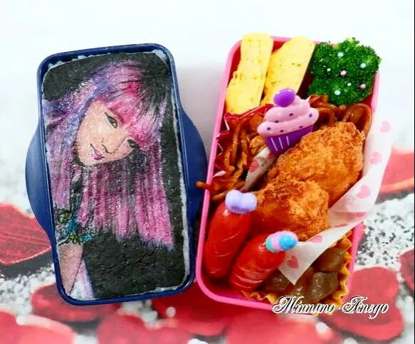 E-girls『須田アンナ』弁当
 #オブラートアート
 #オブアート
 #似顔絵弁当|みんなのあねごさん