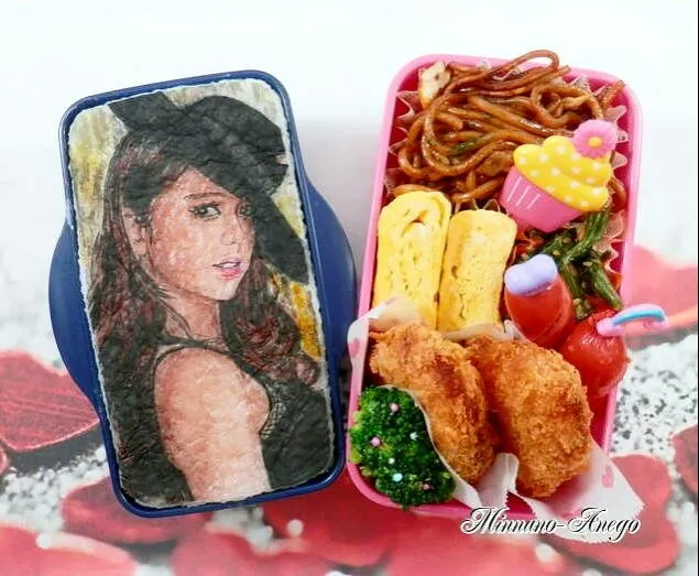 E-girls『佐藤晴美』弁当
 #オブラートアート
 #オブアート
 #似顔絵弁当|みんなのあねごさん