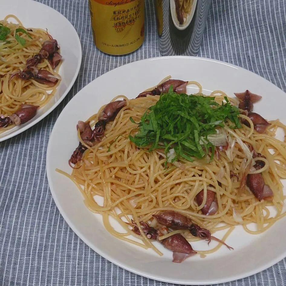 ホタルイカのガーリックバター醤油パスタ🍝|takakoさん