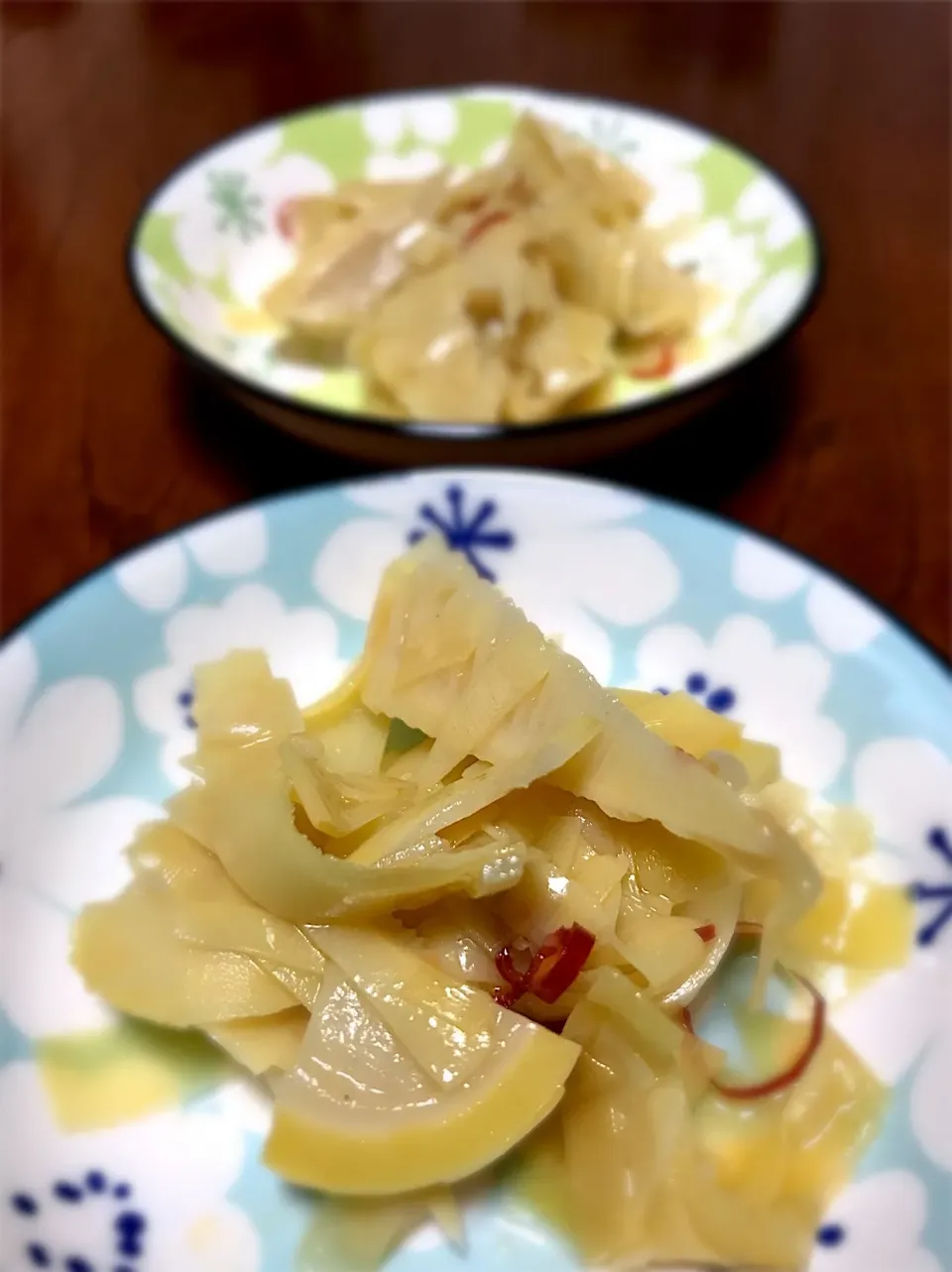 姫皮と穂先のメンマ ピリ辛ラー油味|うさこさん