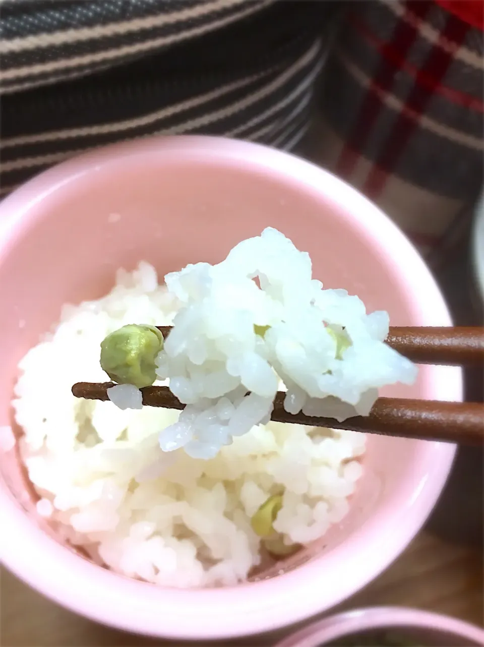 自家菜園の豆で作った豆ご飯💕|パオパオあつこさん