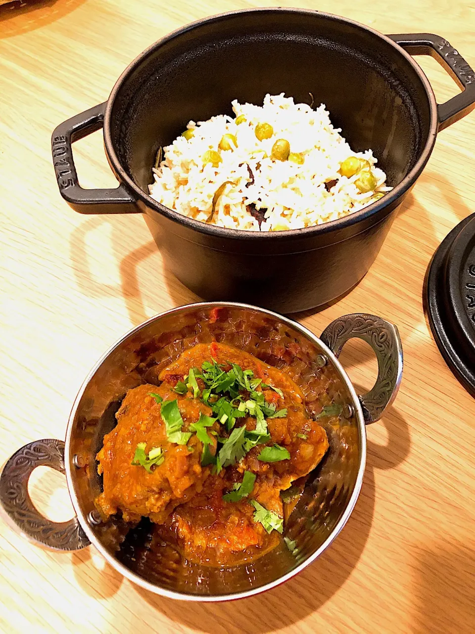 Snapdishの料理写真:Peas Pulao & Lamb Curry
#グリーンピース #ラム #カレー|hipboaさん