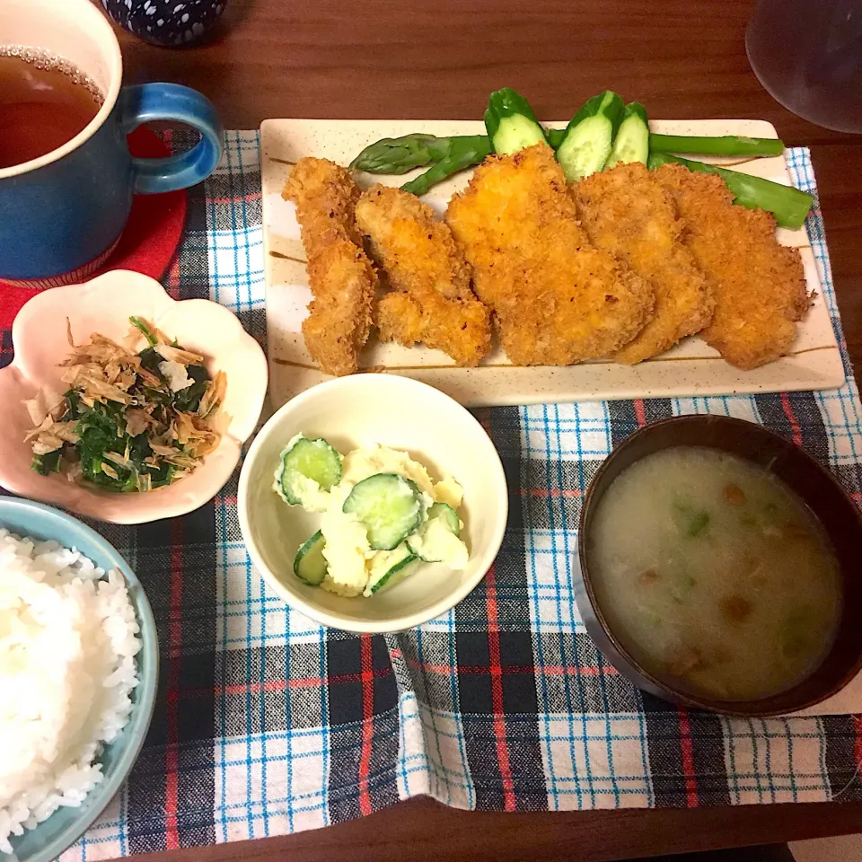 5.5夕飯 ロースカツ、ももカツ|ピカさん