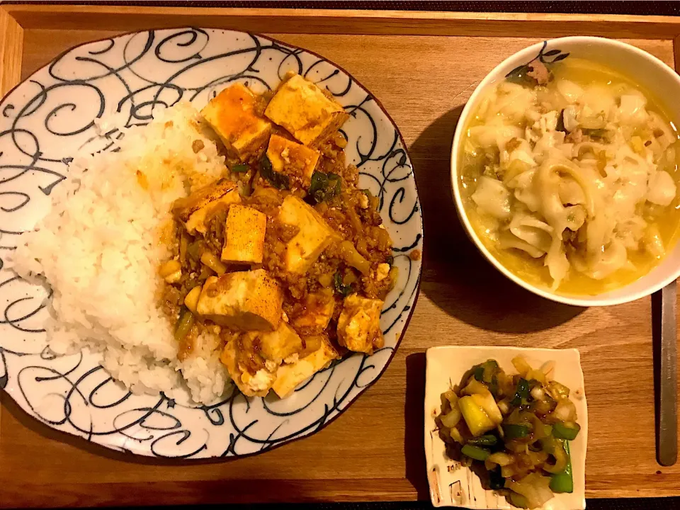 マーボ丼&水餃子スープ|☆アスカ☆さん