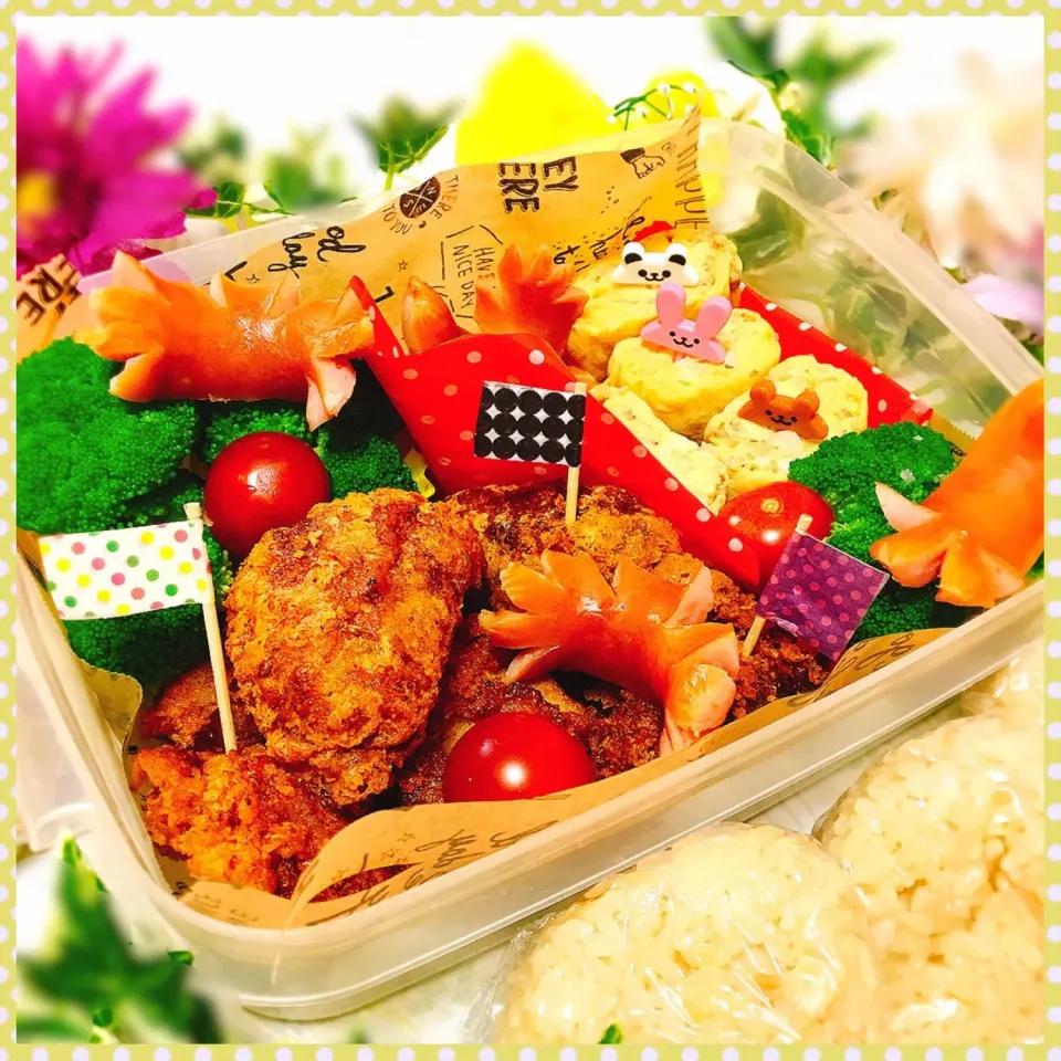 長女が初めて作った❤️デート弁当❤️

 #デコ弁 #デート弁当 #お弁当|ぴょんちゃんさん