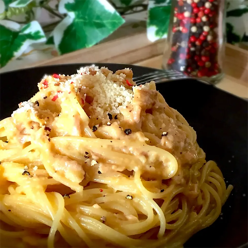 リピリピ♡しょうこさんの料理 ツナボナーラ♪|あゆさん