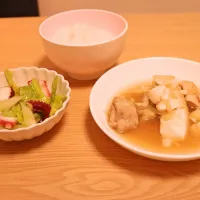 Snapdishの料理写真:うまみ鶏豆腐&たことセロリのマリネ|てほてんさん