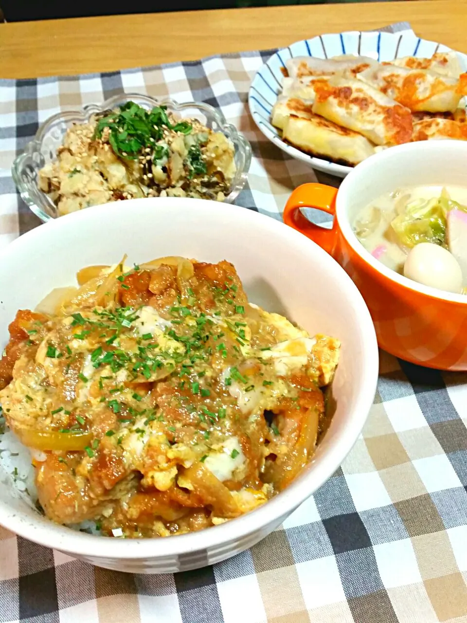 唐揚げのさっと煮親子丼風|まーやんさん