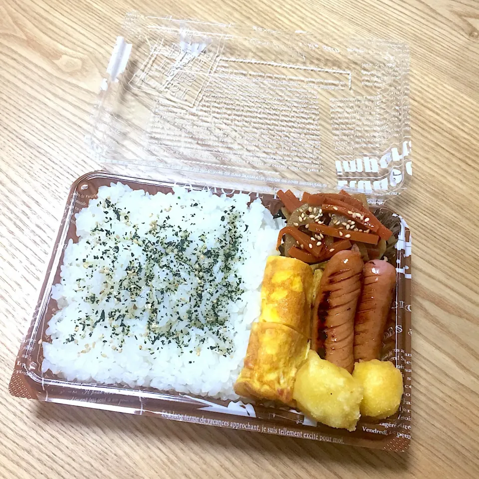 月曜日の旦那さんのお弁当☺︎ #お弁当記録  #ウインナー|むさけんさん