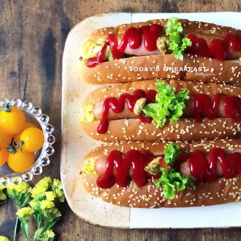 Snapdishの料理写真:ホットドッグ🌭|@keijunrinさん