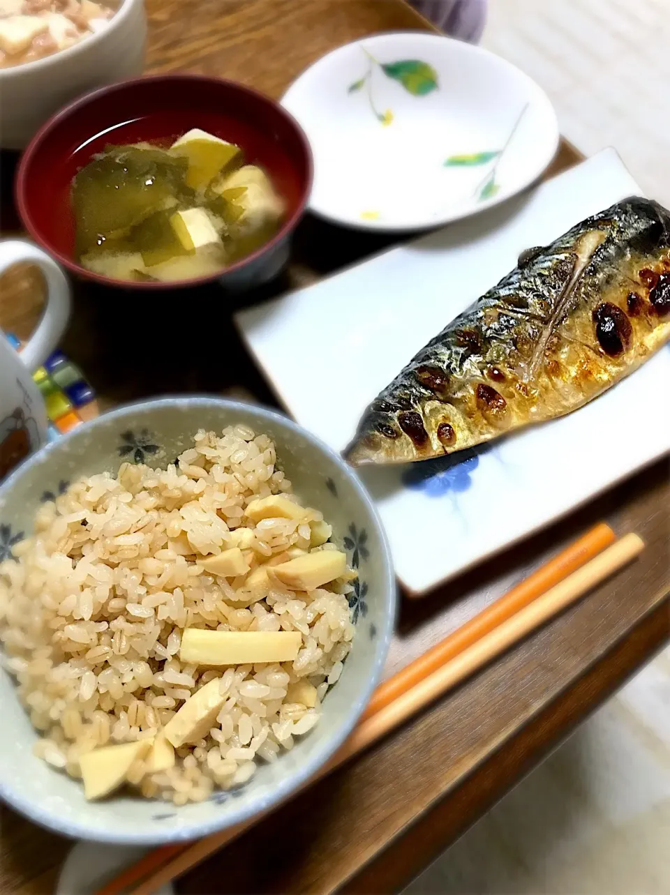 鯖の塩焼き定食|ちびろ菌さん