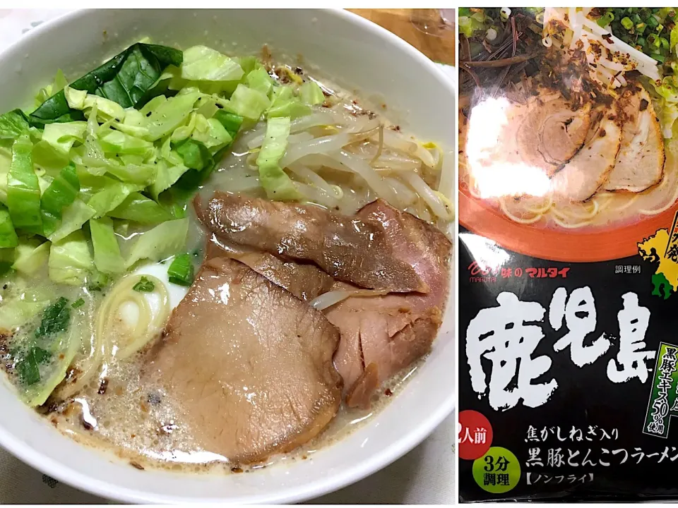 Snapdishの料理写真:鹿児島黒豚とんこつラーメン|こいちさん