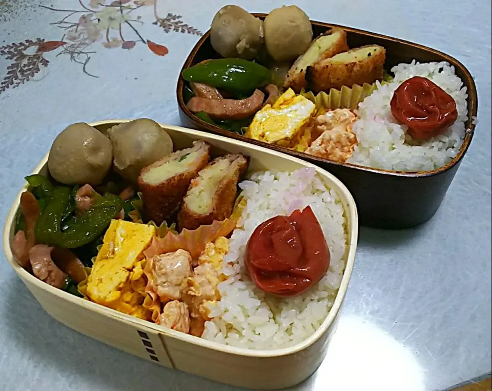 今日のお弁当

ピーマンとウィンナーの
オイスターソース炒め
ポテトサラダフライ
エビマヨ
里芋煮
卵焼き

#曲げわっぱ弁当
#お弁当記録
#今日のお弁当|ボスママさん