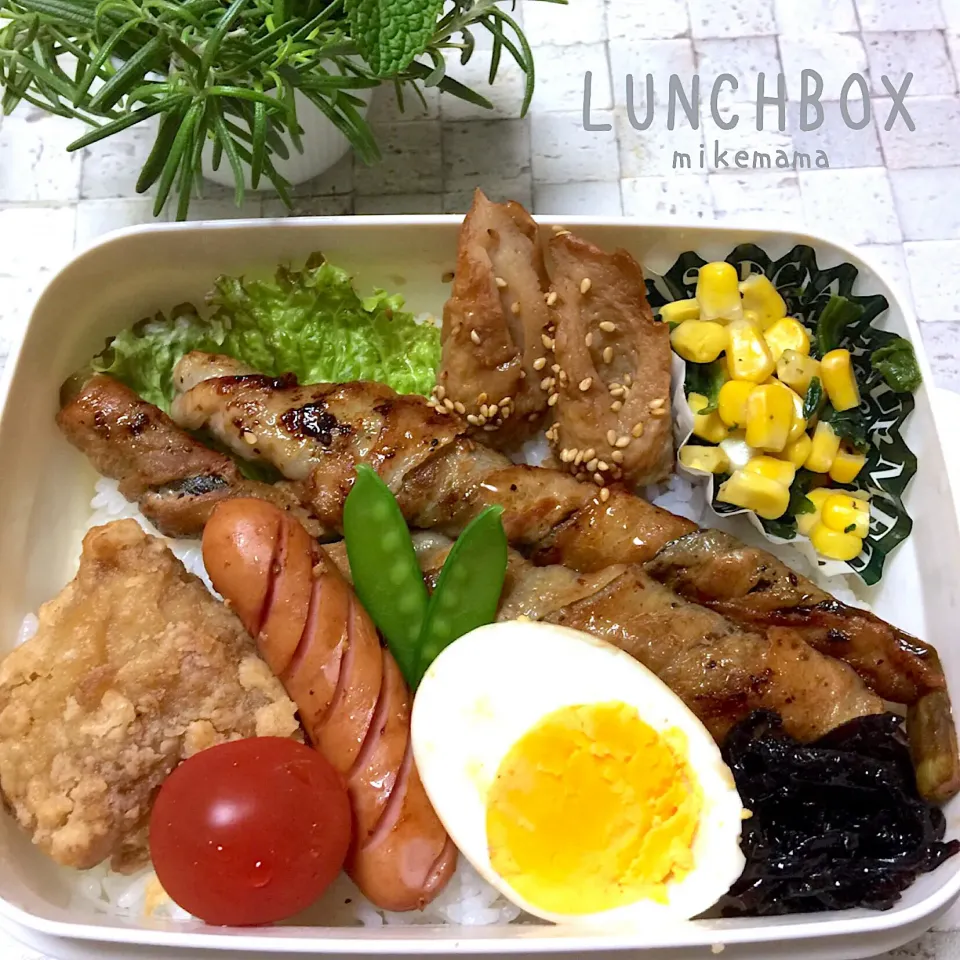 Snapdishの料理写真:茄子の肉巻き弁当|miyukiさん