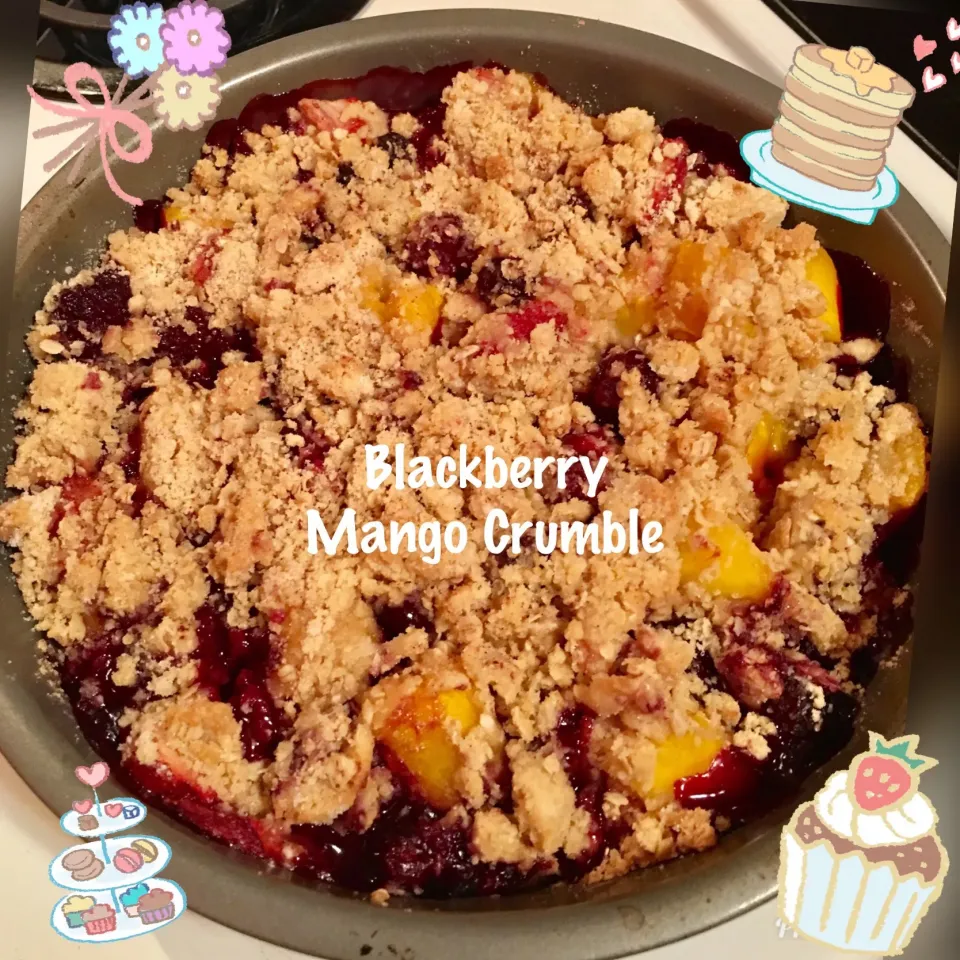 Blackberry Mango Crumble  #crumble #berrycrumble|🌺IAnneさん