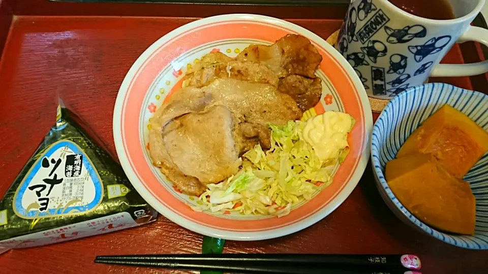 昨夜の残りのしょうが焼き🐷|しまだ ちえこさん