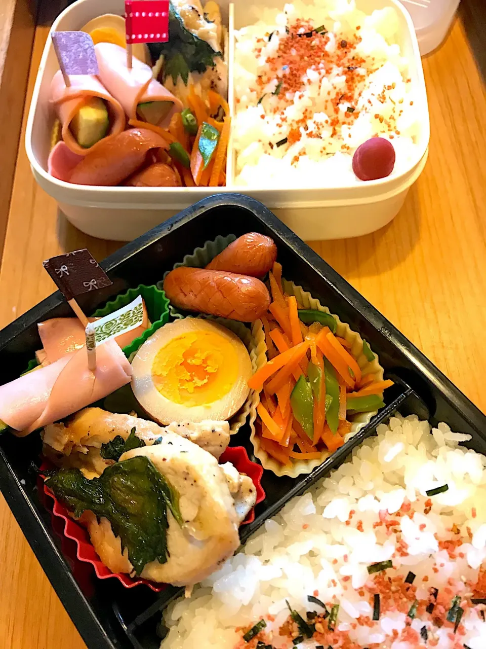 Snapdishの料理写真:5/8 大1 高1 お弁当|侑子さん