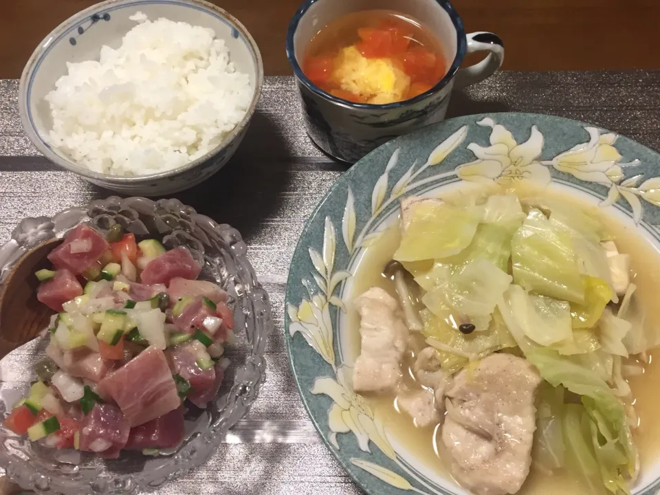 チキンとキャベツの重ね蒸しバター風味|愛ペガさん