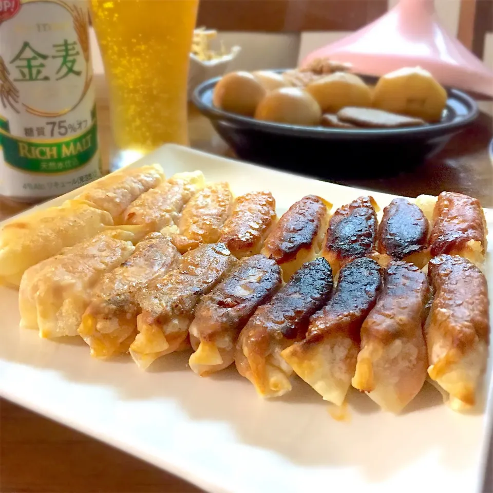 餅明太チーズ餃子、納豆キムチーズ餃子🥟|ゆかりさん