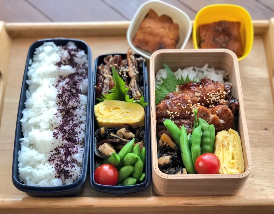 鰯の蒲焼き 弁当。チョコバナナケーキ付き|弁当 備忘録さん