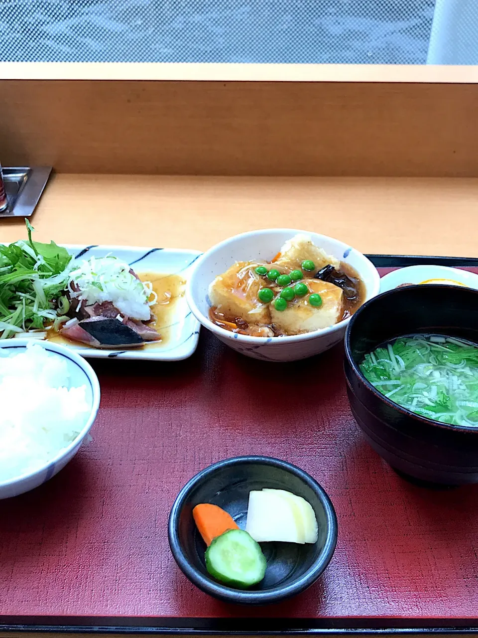 かつをたたき香味野菜/揚げ出し豆腐五目あん/沖縄風そば|山内博之さん