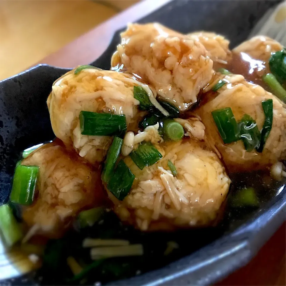 maichyoさんの料理 えのきたっぷり鶏団子のトロ～リ餡掛け|ららさん