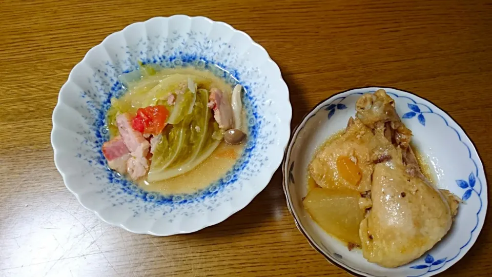 食べればロールキャベツ、骨付き鶏と大根たいたん|Akiko Nakamotoさん