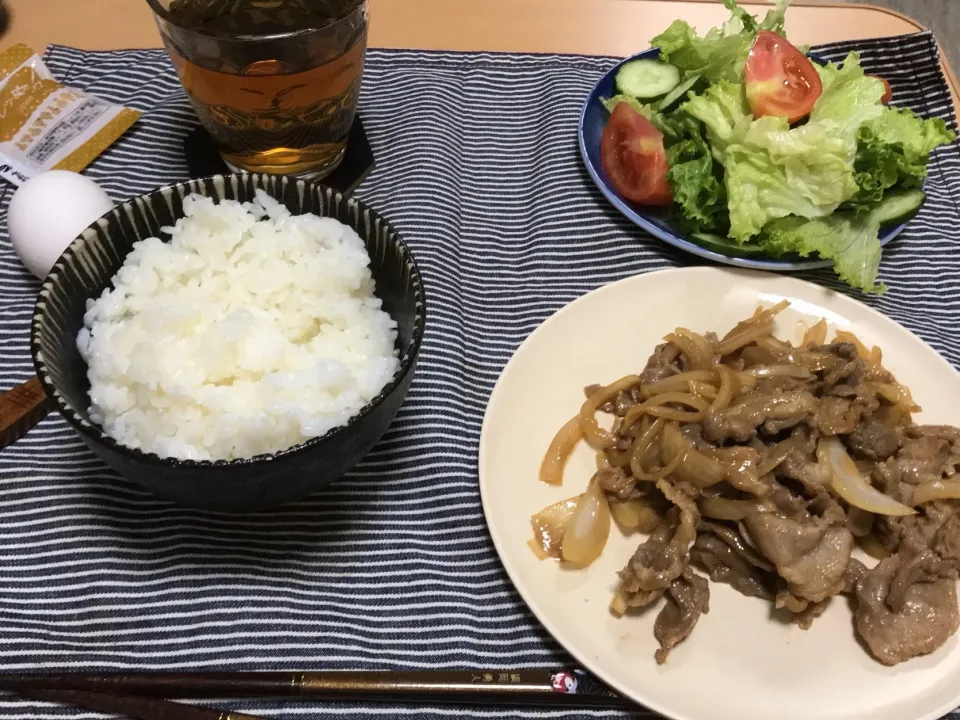 バター醤油炒め定食|はやとさん