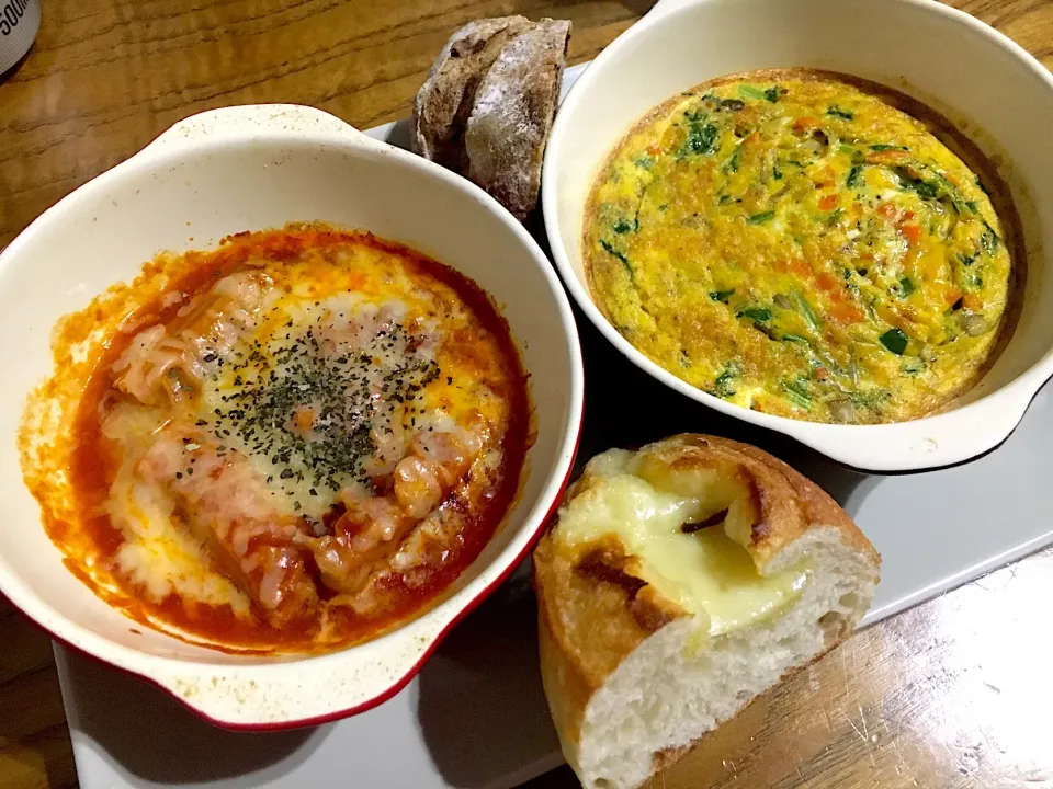 Snapdishの料理写真:トリッパのトマト煮込み&スパニッシュオムレツ|seiko Oさん