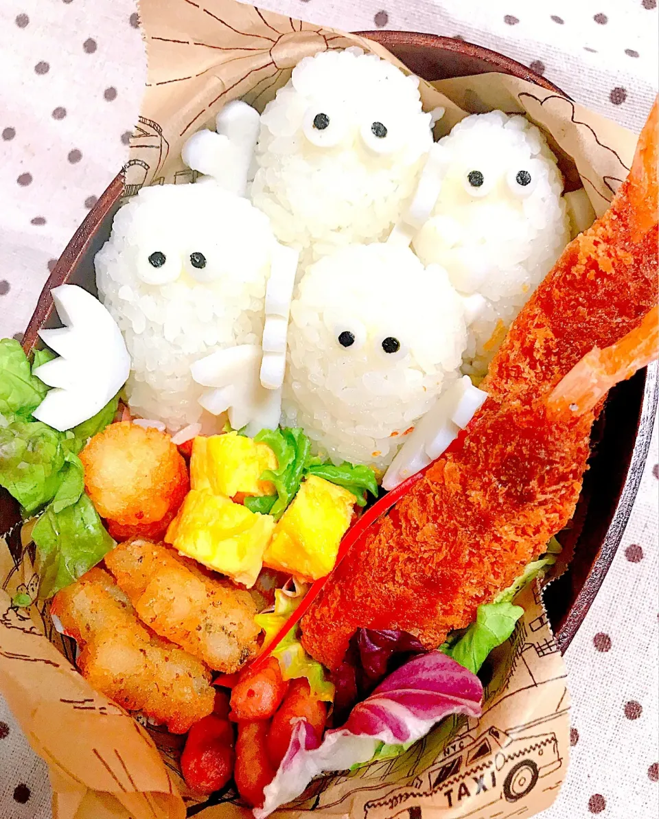 Snapdishの料理写真:JK妹のニョロニョロ弁当！エビフライ付
#ニョロニョロ#ニョロニョロ弁当#エビフライ|mamacatさん