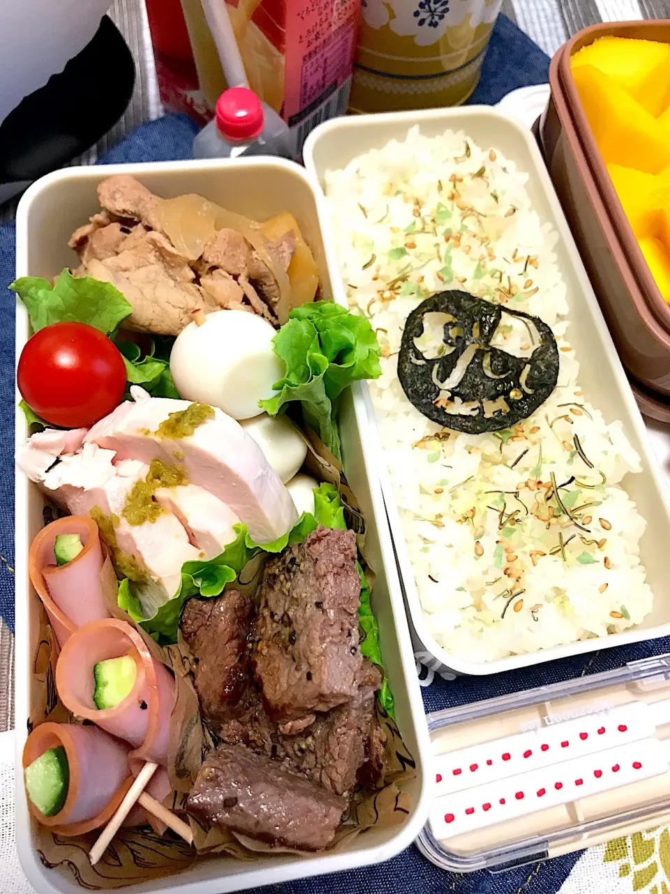 Snapdishの料理写真:女子高校生用 パンダ海苔弁当5|riorieさん