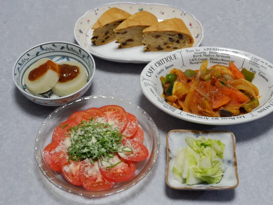 Snapdishの料理写真:肉も魚もない日の晩ご飯|Orie Uekiさん