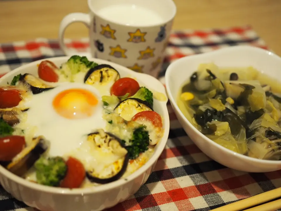 野菜たっぷりドリア✖️食物繊維たっぷりスープ|りっきーさん