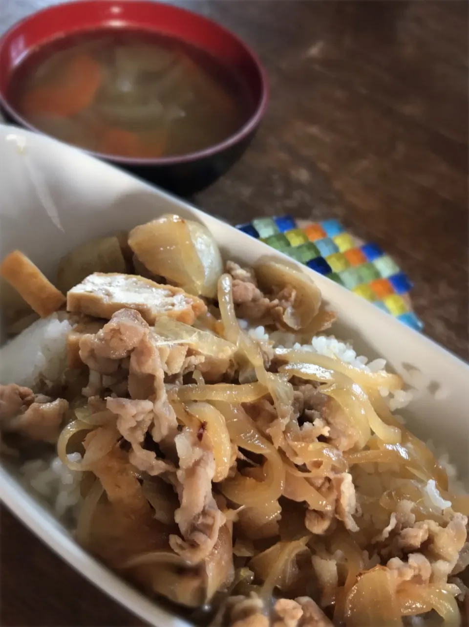 豚の生姜焼き丼|ちびろ菌さん