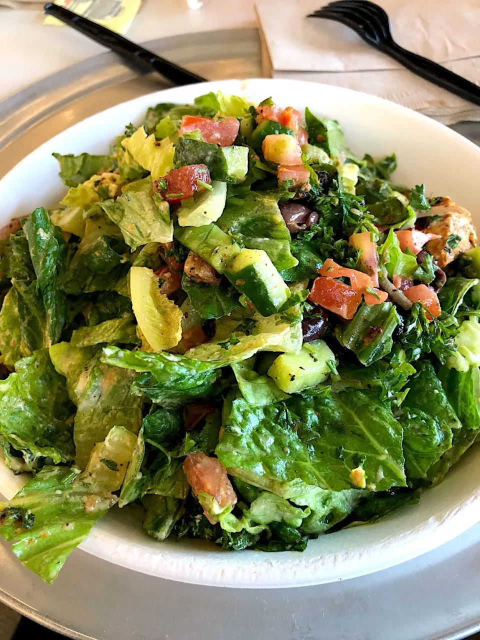 チキンケバブ サラダ🥗 でもチキン隠れてて見えない😂|norishioさん