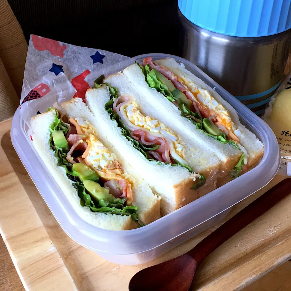 サンドイッチ弁当🥪
 #dk弁当  #高1男子弁当 #サンドイッチ#🥪|てんさん