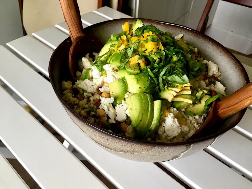 Couscous, tofu and avo salad|Mistaleさん