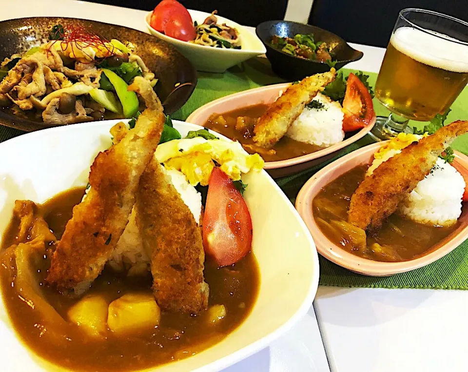 ししゃもフライがのっかった✨カレープレート🍛|ハマちゃんさん