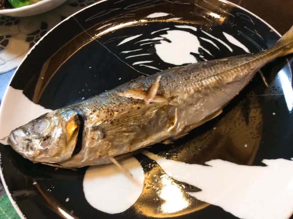 Snapdishの料理写真:これで最後🐟😋
釣りたてのアジの塩焼き❣️|アライさんさん