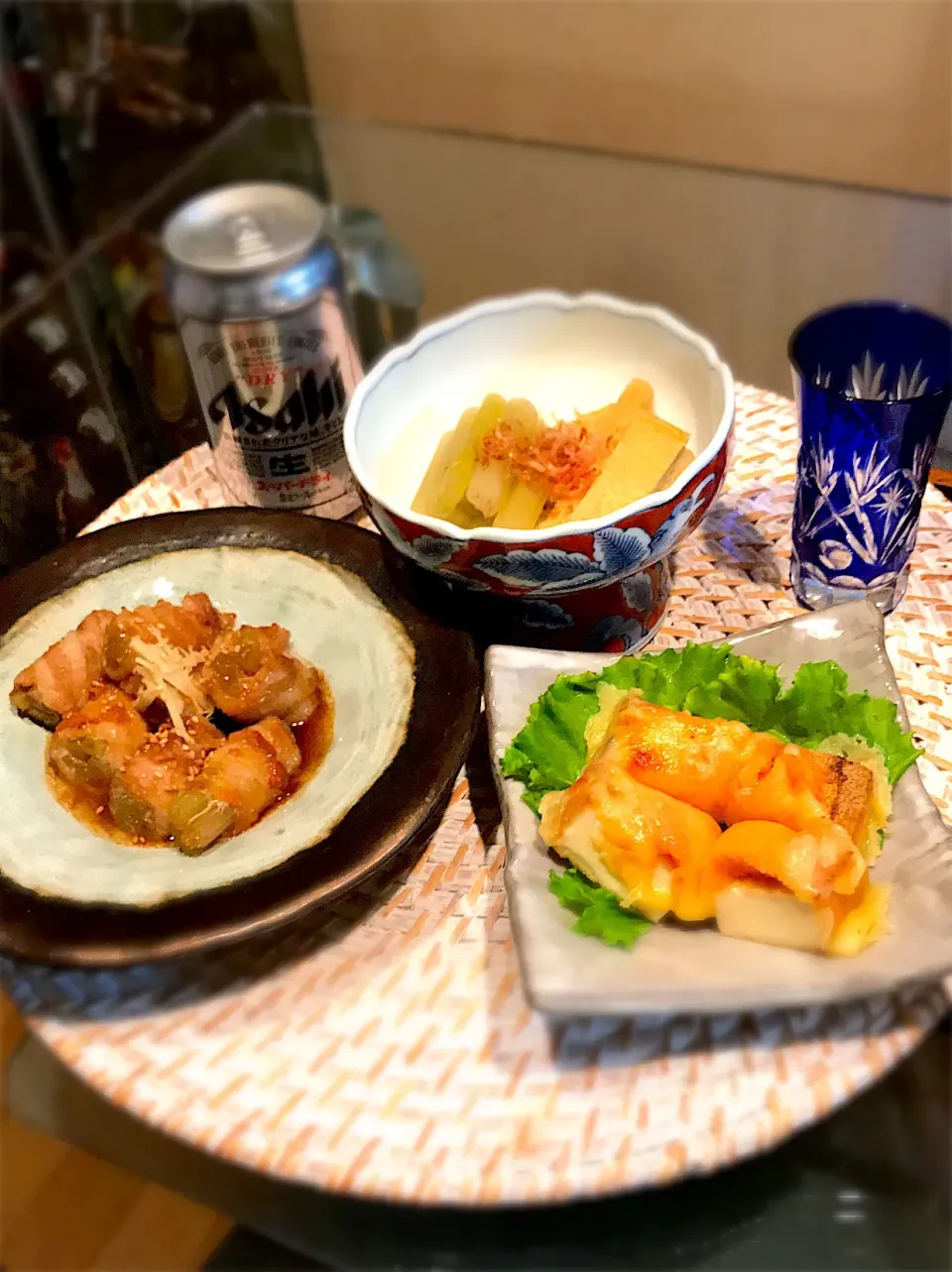 山ふきと京あげの煮物✴︎山ふきと豚バラ巻き✴︎
✴︎厚揚げと明太子とろけるチーズ焼き✴︎|Tomoko❤︎poouさん