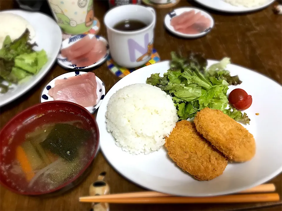 コロッケ定食|ちびろ菌さん