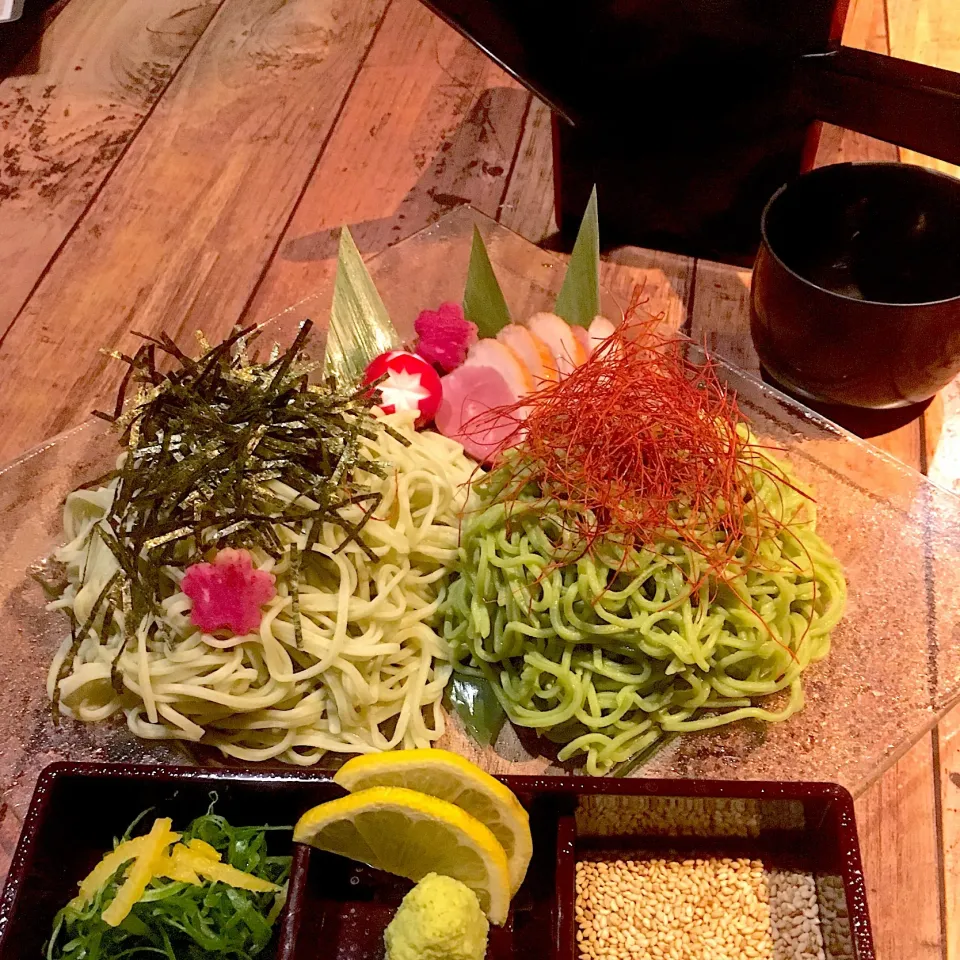 京抹茶蕎麦と石臼挽き蕎麦 鴨南蛮風|TN Meister⭐️さん