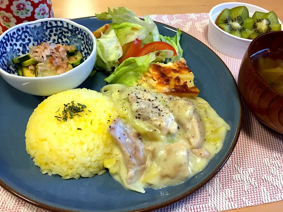 Snapdishの料理写真:チキンとキャベツのクリーム煮|krchopさん