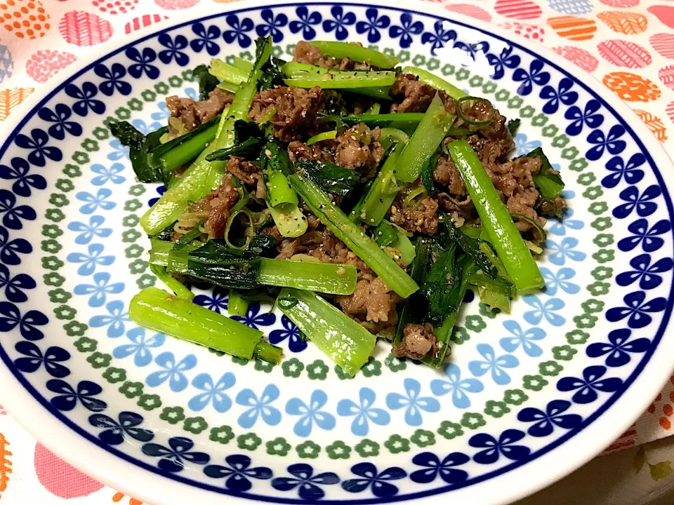 牛肉と青菜のごま炒め|優依さん