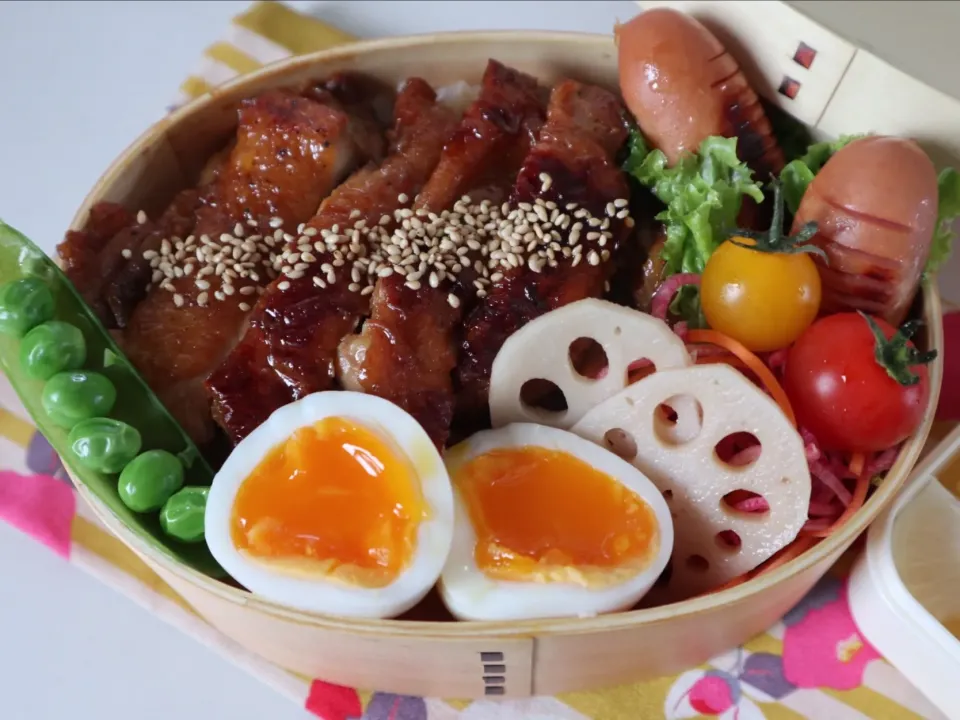 中学生男子弁当🍱
とり肉の照り焼き丼🐔|なかじー。さん