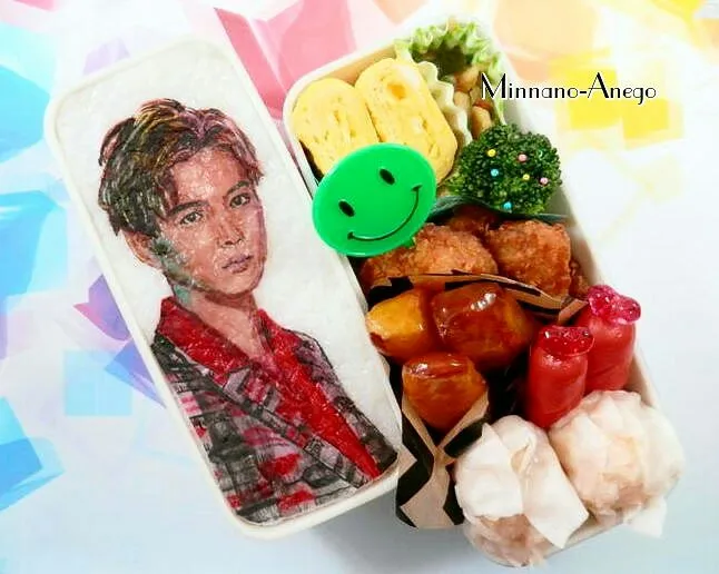 FANTASTICS『佐藤大樹』弁当
 #オブラートアート
 #オブアート
 #似顔絵弁当|みんなのあねごさん