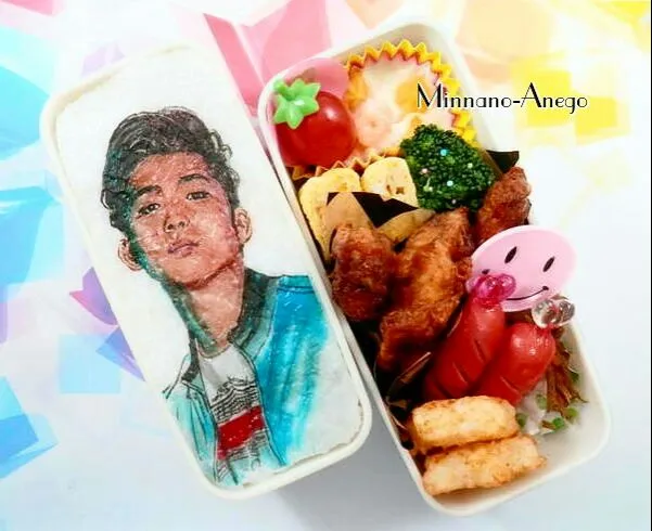 FANTASTICS『澤本夏輝』弁当
 #オブラートアート
 #オブアート
 #似顔絵弁当|みんなのあねごさん