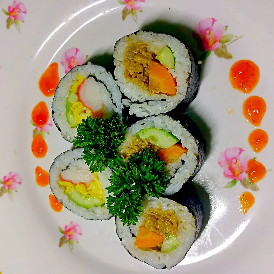 #sushichickenteriyaki #sushicrabstick#onedishmeal|ary dimitryさん