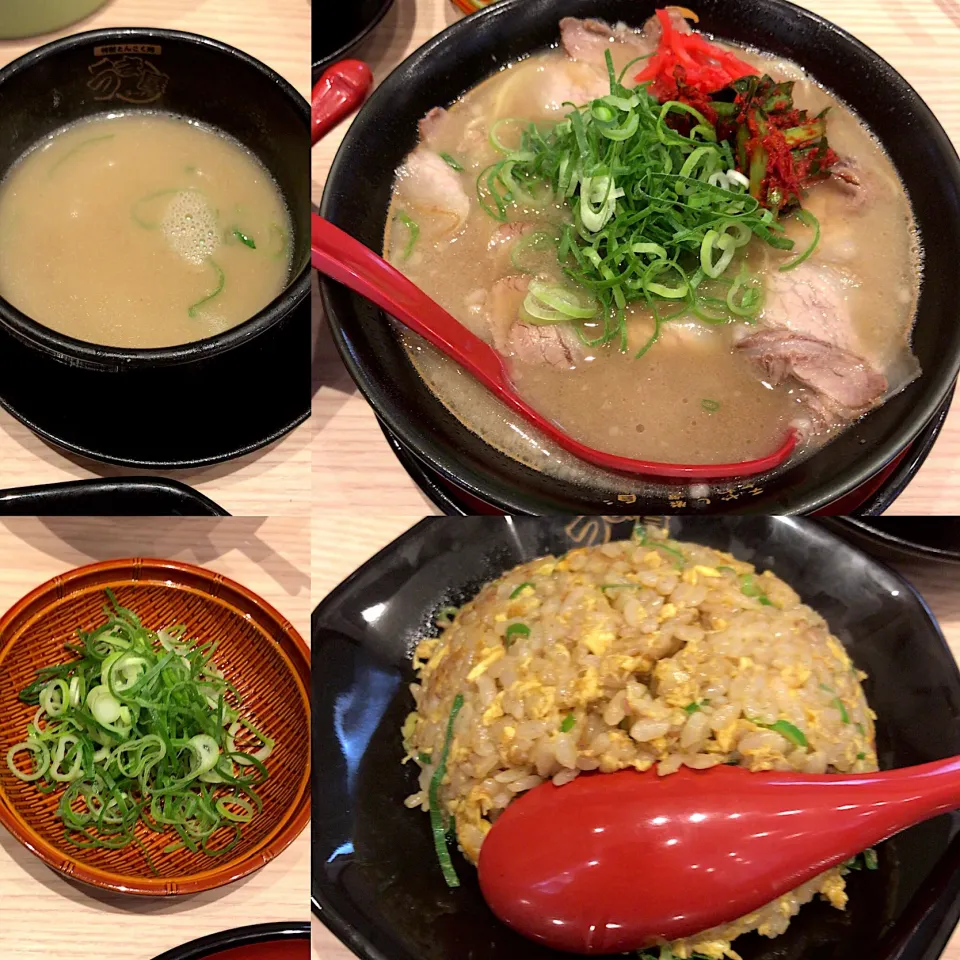 うま屋  うまこくチャーシュー麺🍜
ミニチャーハン🍚スープ🥣ねぎ🥦|るみおんさん